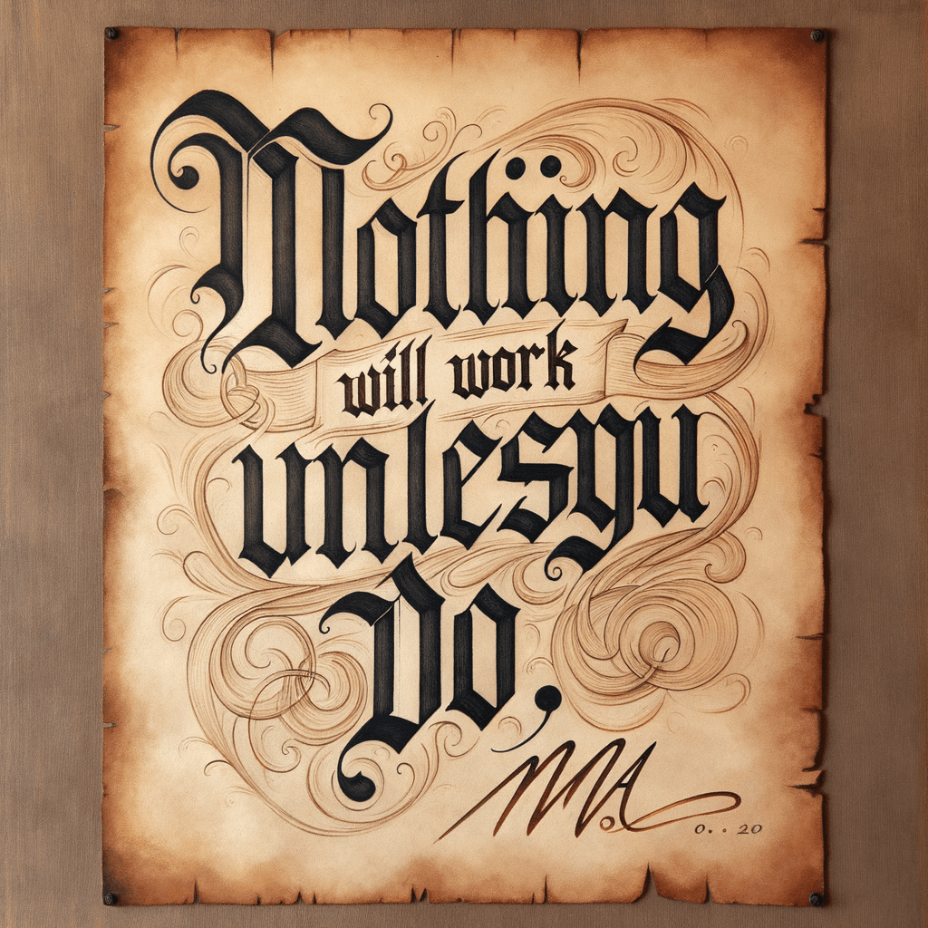 Nada funcionará a menos que tú lo hagas. — Maya Angelou