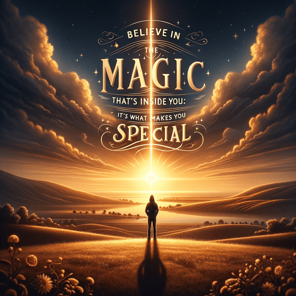 Believe in the magic that’s inside you: it’s what makes you special. — Dylan Loren