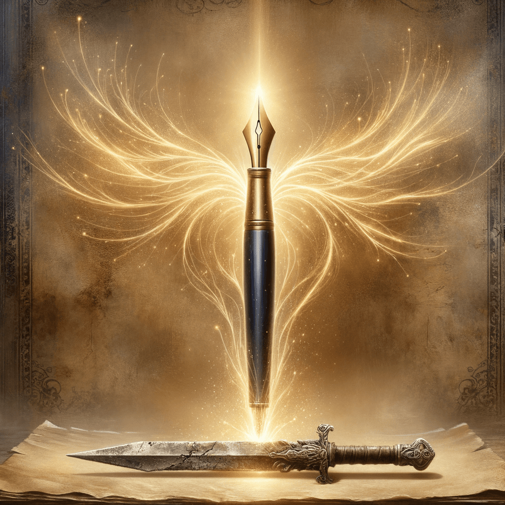 The pen is mightier than the sword. — Edward Bulwer-Lytton