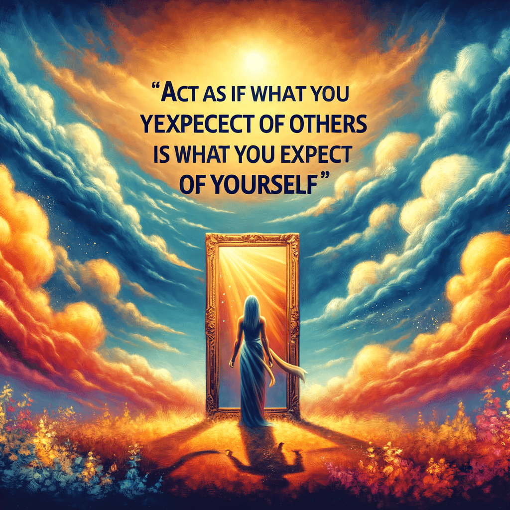 Actúa como si lo que esperas de los demás es lo que esperas de ti mismo. — Neale Donald Walsch, Estados Unidos.