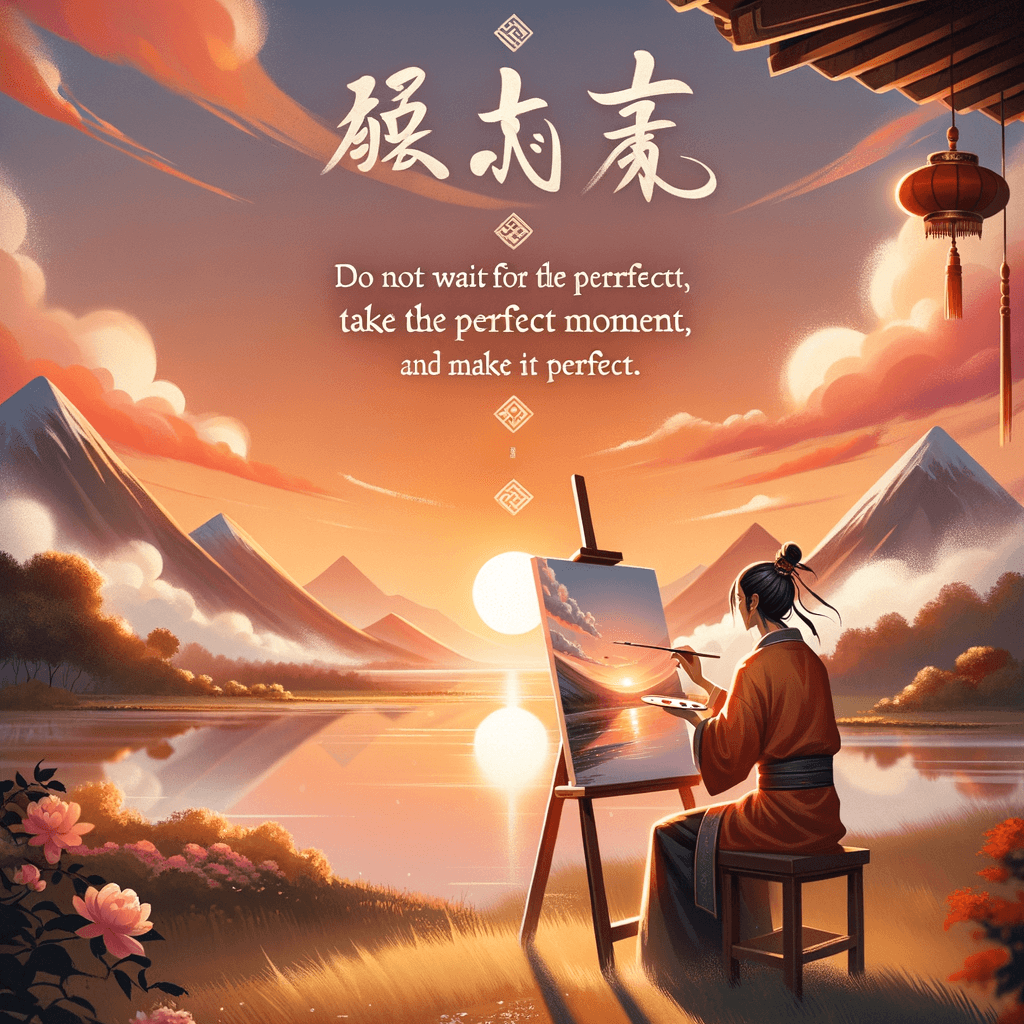 No esperes el momento perfecto, toma el momento y hazlo perfecto. — Desconocido