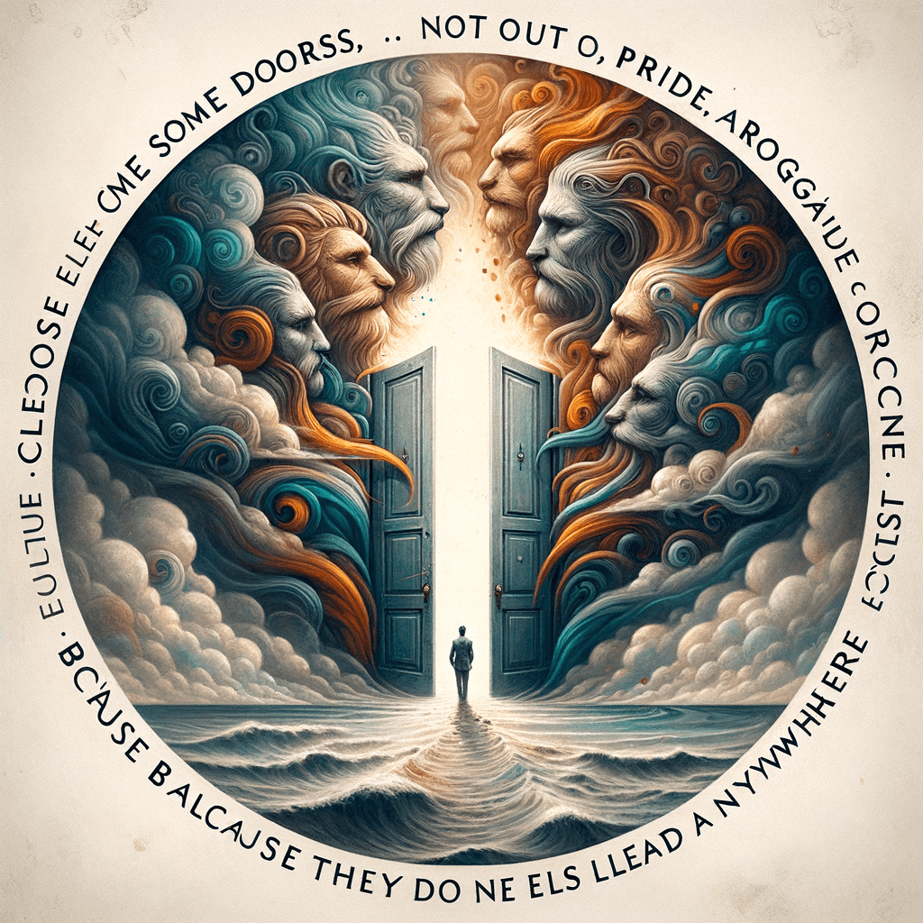 Cierra algunas puertas. No por orgullo, soberbia o arrogancia, sino porque ya no llevan a ninguna parte.
— Paulo Coelho