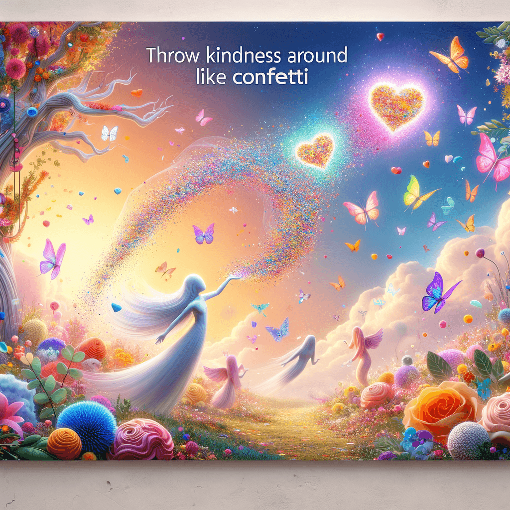 Esparce amabilidad como confeti. — Desconocido