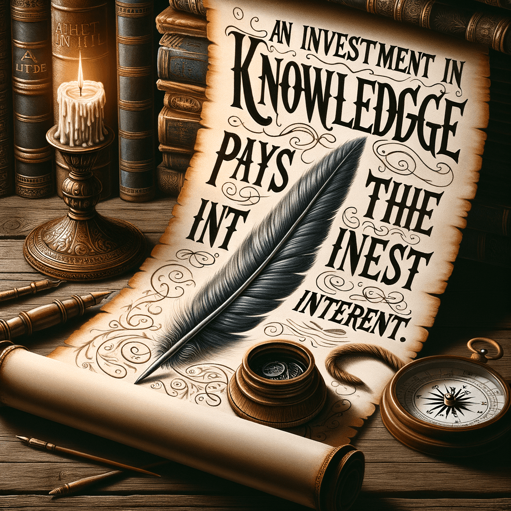 An investment in knowledge pays the best interest. — Benjamin Franklin