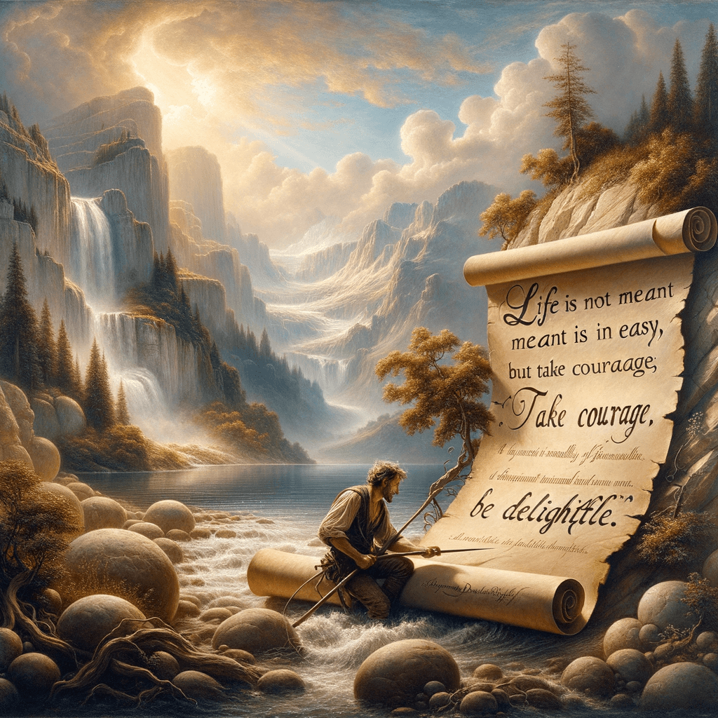 La vida no está destinada a ser fácil, hijo mío; pero ten valor: puede ser deliciosa. — George S. Clason, Estados Unidos.