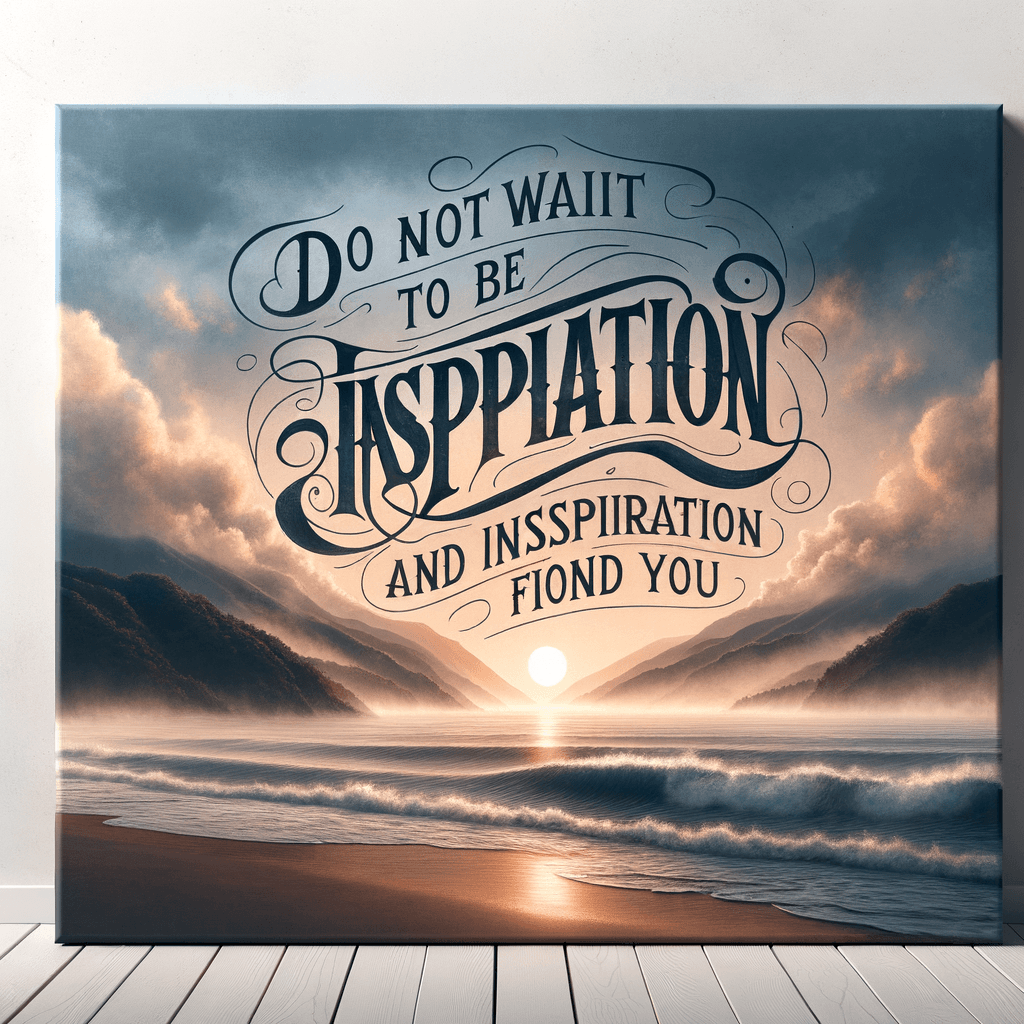 不要等待灵感降临。开始行动,灵感会找到你。— H. 杰克逊·布朗 Jr.