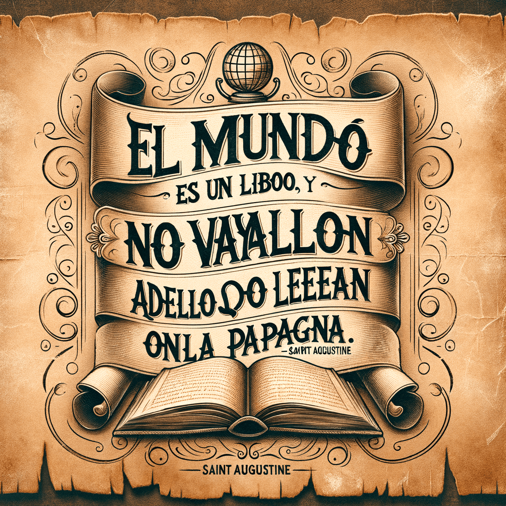 El mundo es un libro, y aquellos que no viajan solo leen una página. - San Agustín