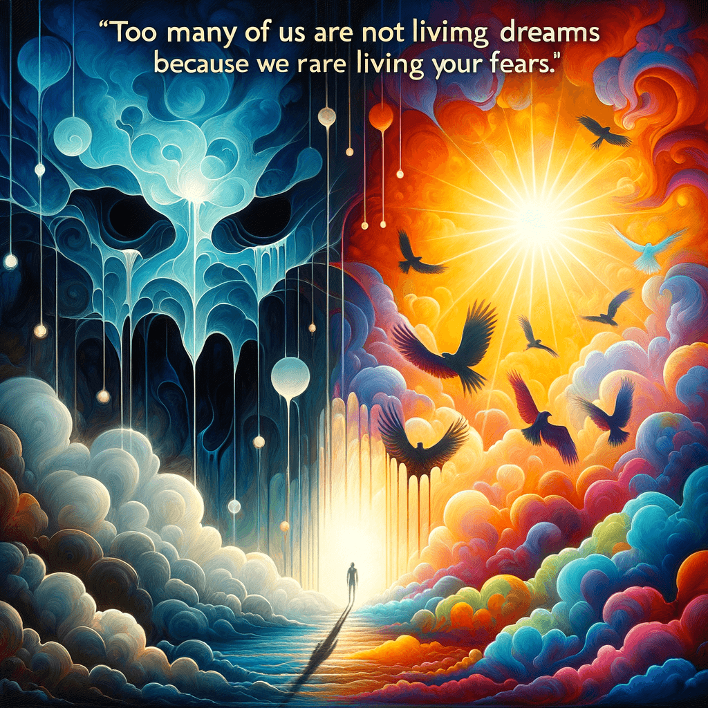 Too many of us are not living our dreams because we are living our fears. — Les Brown, United States.