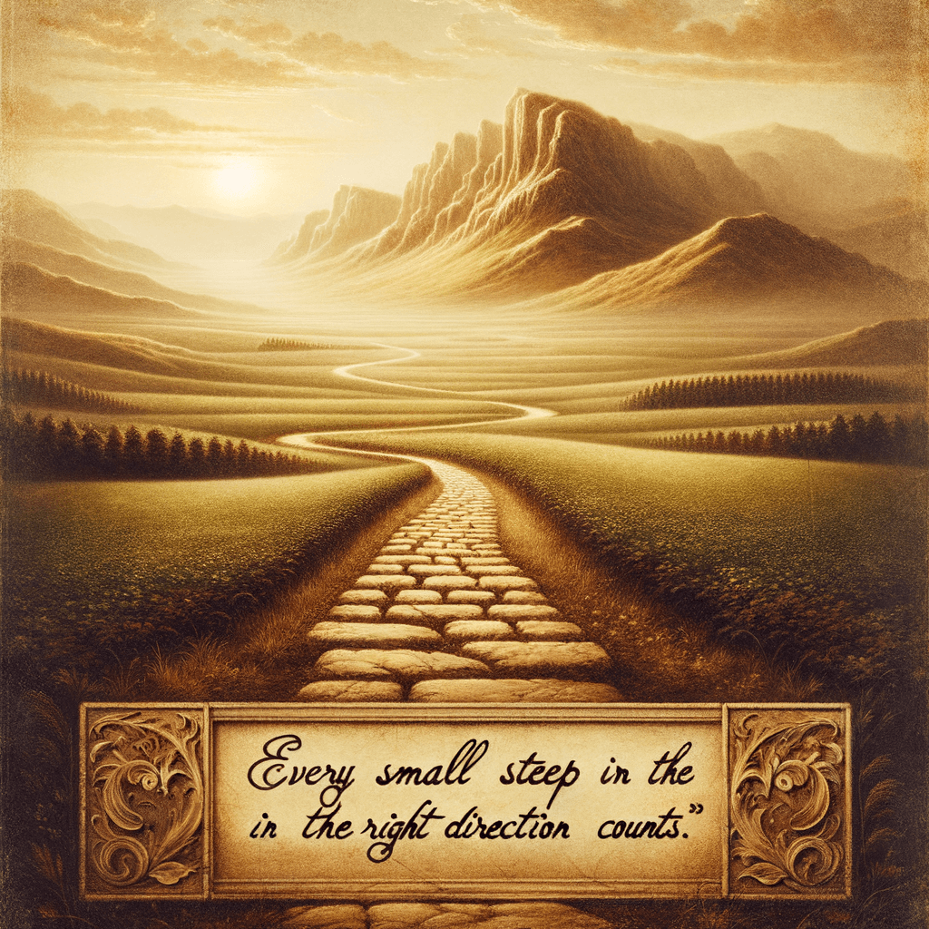 Cada pequeño paso en la dirección correcta cuenta. — Desconocido