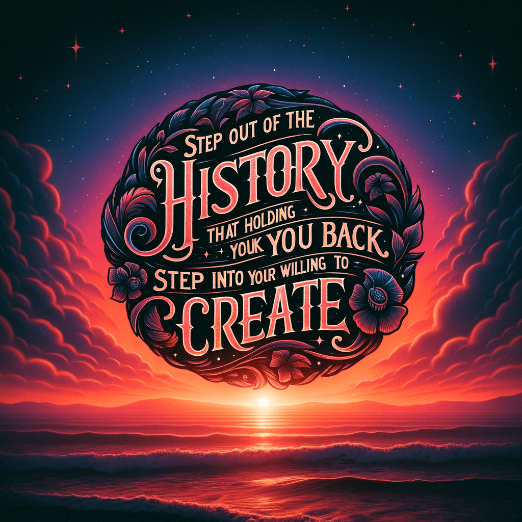 Sal de la historia que te está frenando. Entra en la nueva historia que estás dispuesto a crear. — Oprah Winfrey