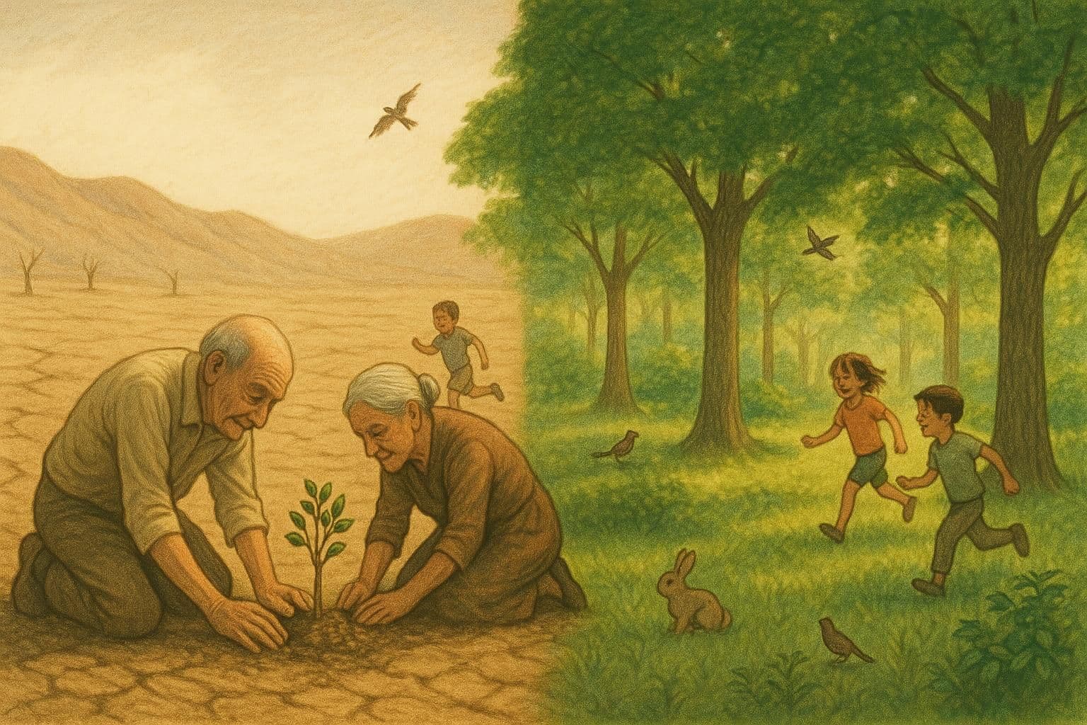 一个社会变得伟大,是因为老人种下树苗,明知道自己永远无法坐在树荫下休息。——希腊谚语