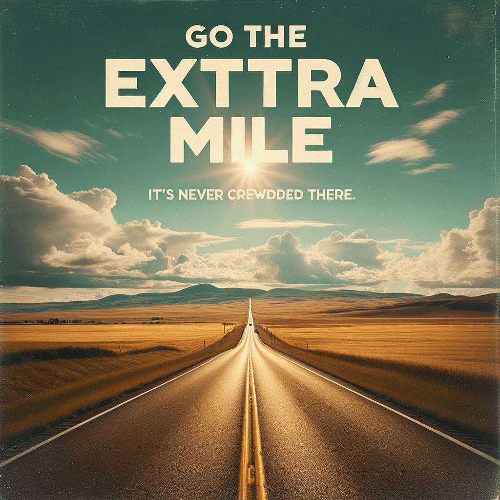 Ve la milla extra. Nunca está lleno allí. — Dr. Wayne D. Dyer