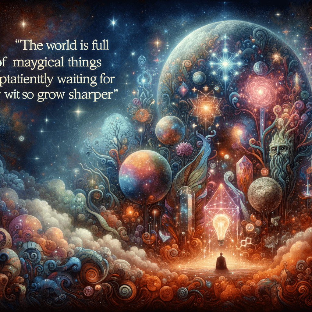El mundo está lleno de cosas mágicas que esperan pacientemente a que nuestra inteligencia se agudice. — Bertrand Russell