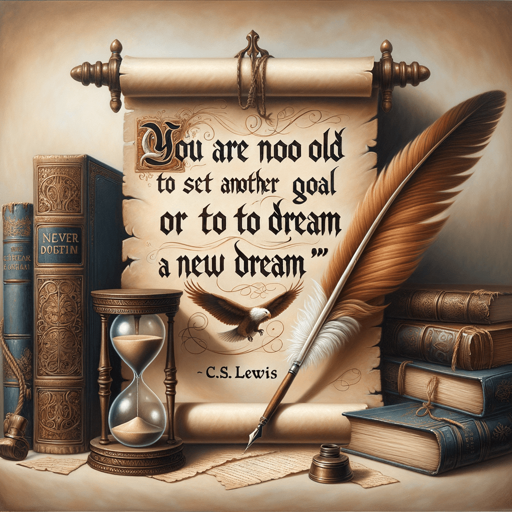 You are never too old to set another goal or to dream a new dream. — C.S. Lewis