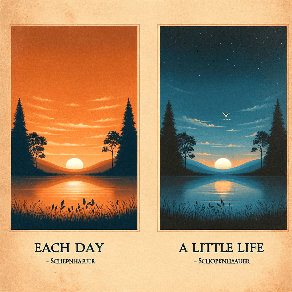 每一天都是一个小生命。 -叔本华