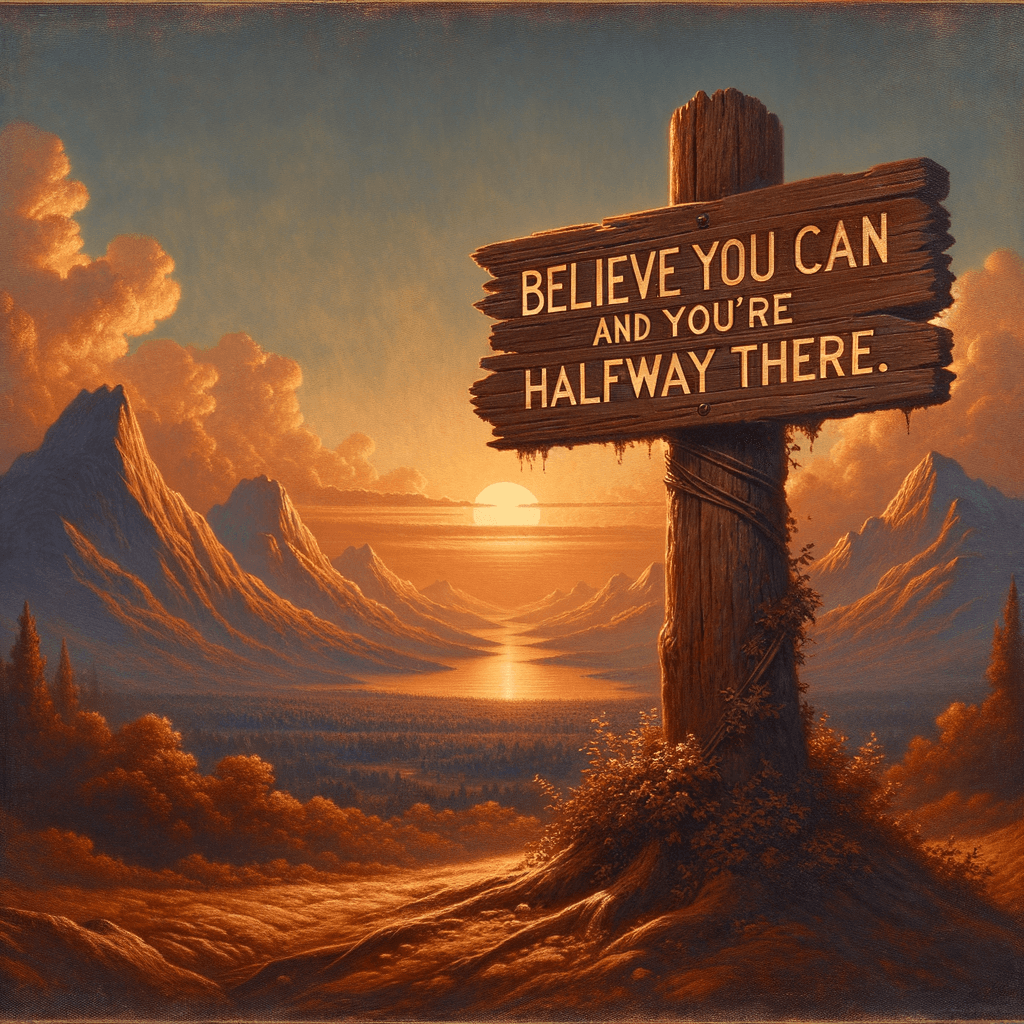 Believe you can and you're halfway there. – Theodore Roosevelt