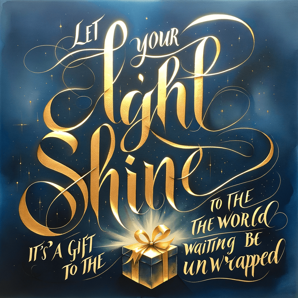 Let your light shine; it’s a gift to the world waiting to be unwrapped. — Unknown.