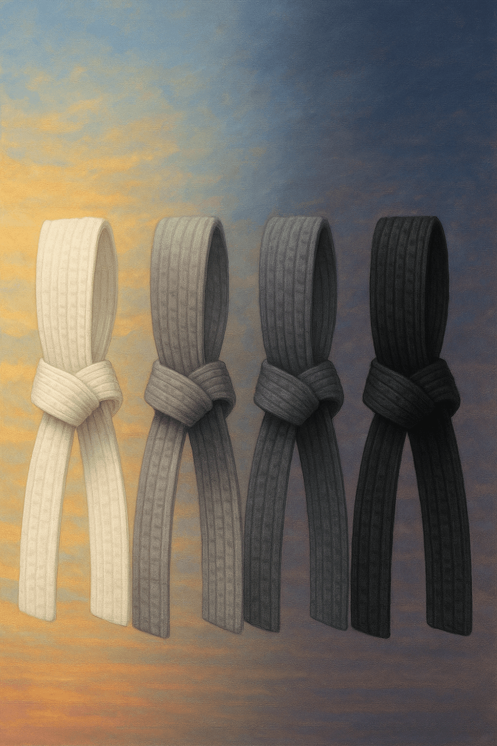 Un cinturón negro es solo un cinturón blanco que nunca se rindió. — Proverbio japonés desconocido, popularizado por varios artistas marciales