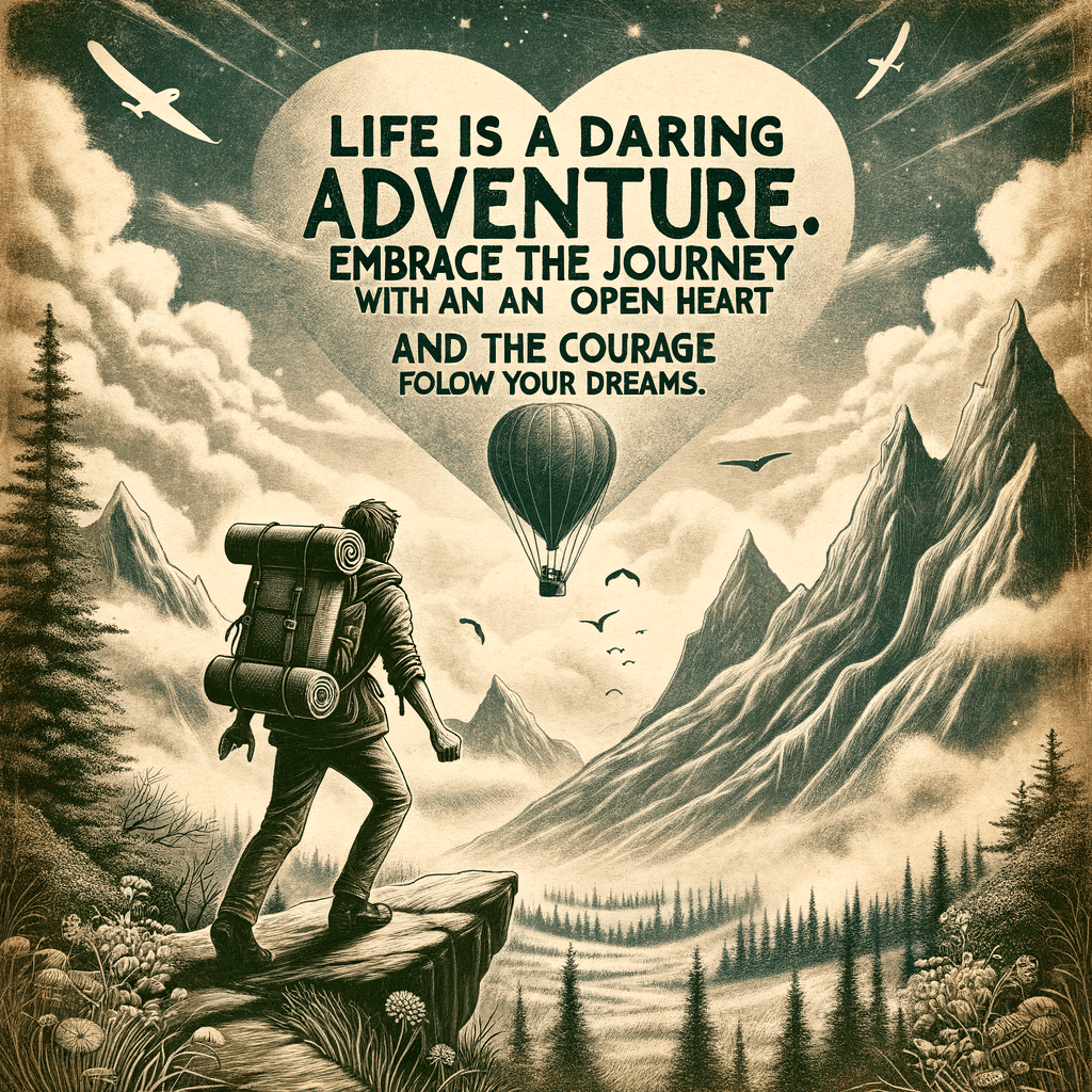 La vida es una aventura atrevida; abraza el viaje con un corazón abierto y el valor de seguir tus sueños. — A. P. J. Abdul Kalam, India.