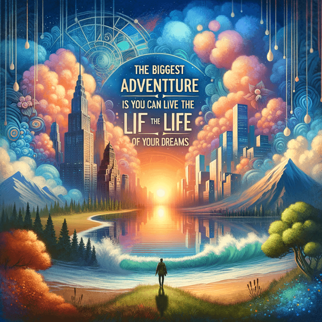 你能经历的最大的冒险就是过上你梦想中的生活。 — 奥普拉·温弗瑞,美国。