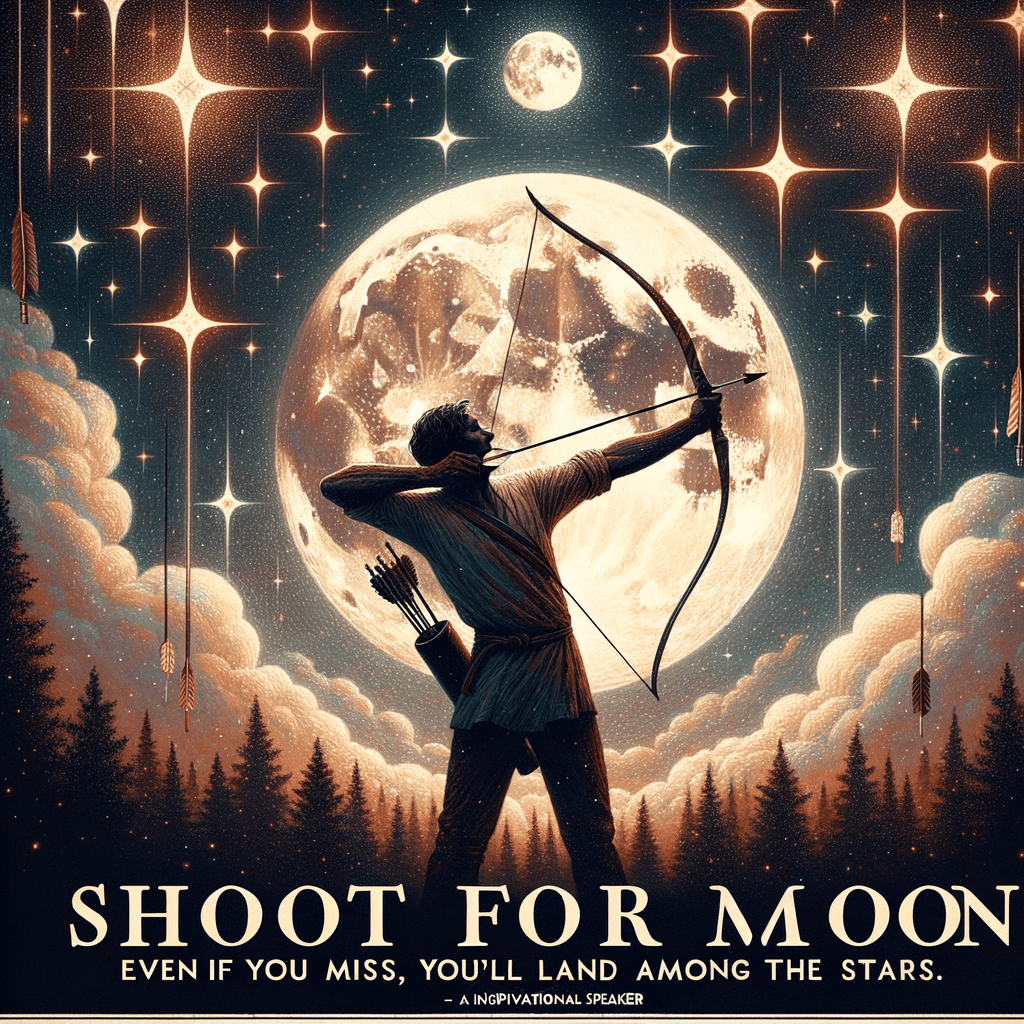 Apunta a la luna. Incluso si fallas, aterrizarás entre las estrellas. - Norman Vincent Peale