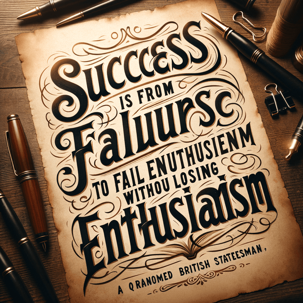 El éxito es ir de fracaso en fracaso sin perder el entusiasmo. - Winston Churchill