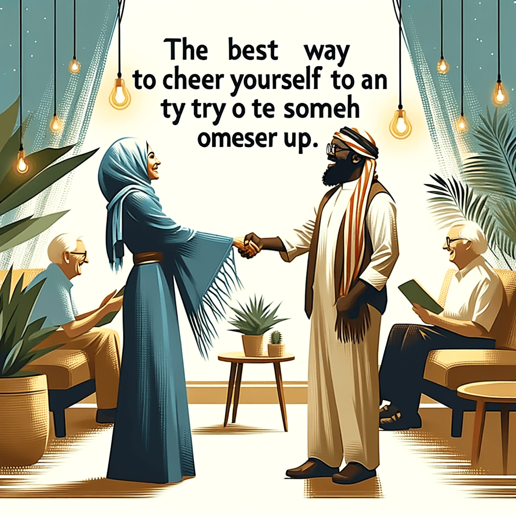 La mejor manera de animarte a ti mismo es intentar animar a otra persona. — Mark Twain