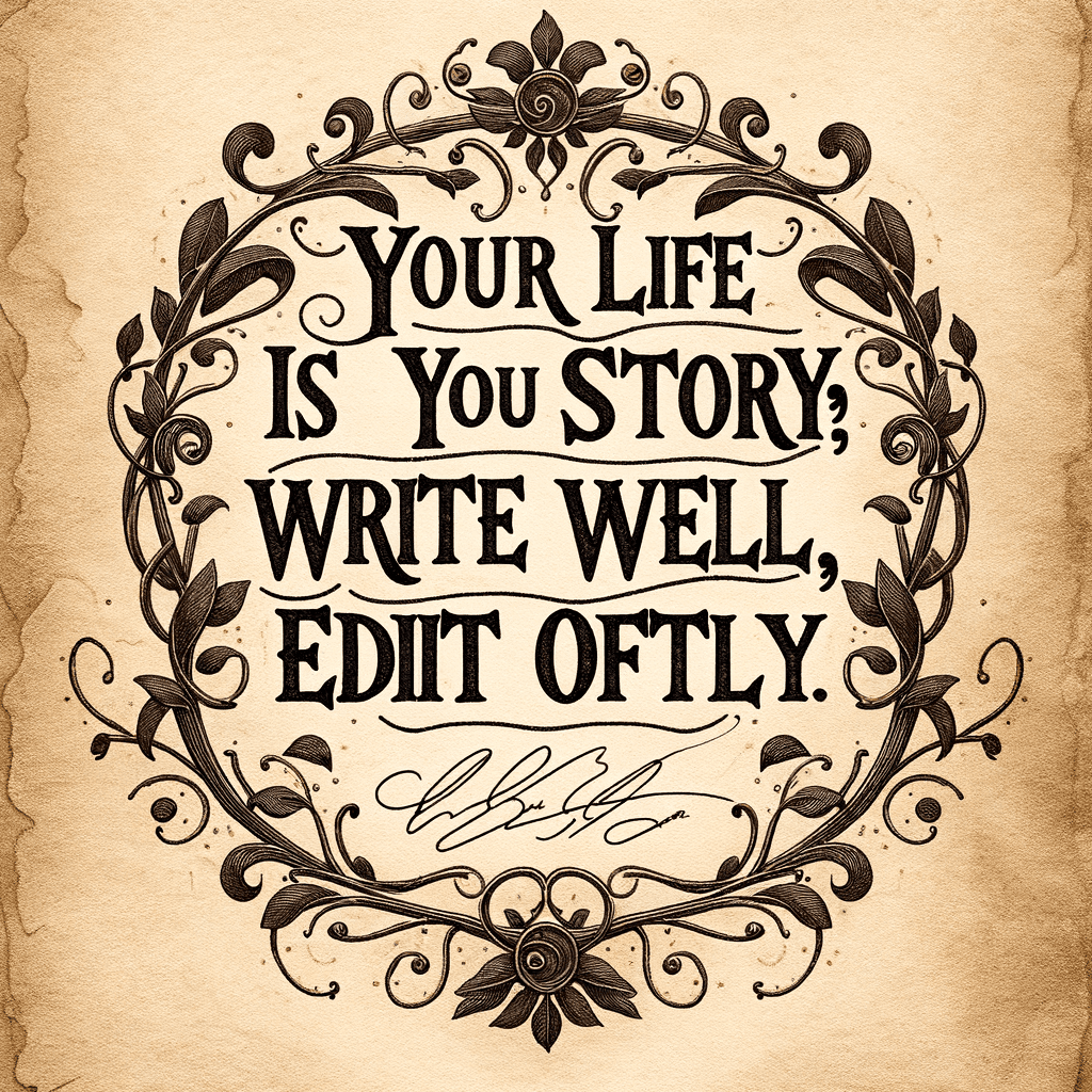 Tu vida es tu historia; escríbela bien, edítala a menudo. — Susan Statham, EE. UU.