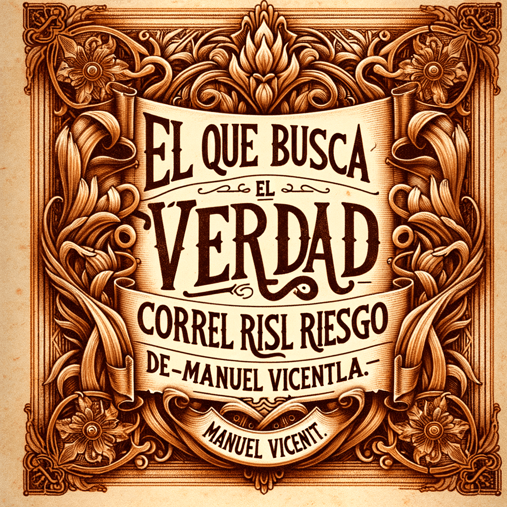 He who seeks the truth runs the risk of finding it. - Manuel Vicent