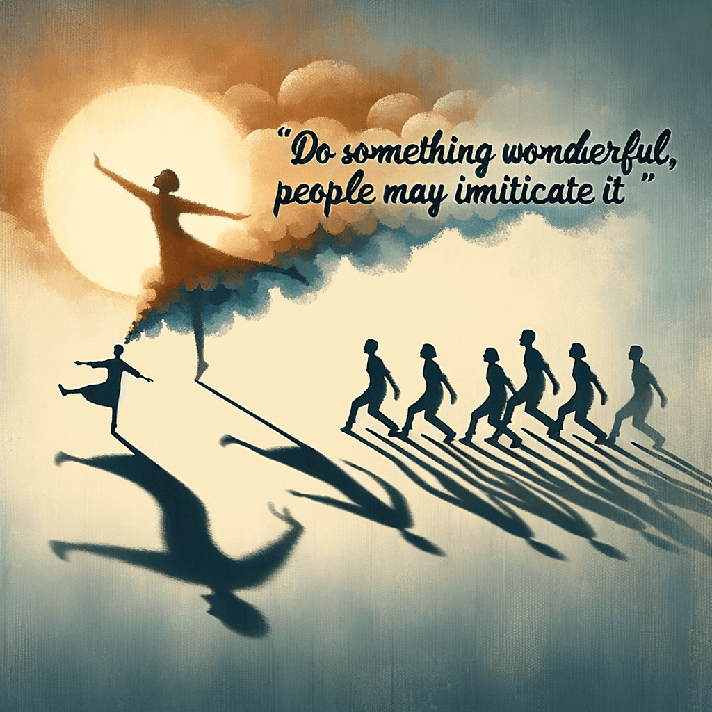 Haz algo maravilloso, la gente puede imitarlo. — Albert Schweitzer