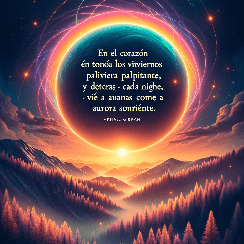En el corazón de todos los inviernos vive una primavera palpitante, y detrás de cada noche, viene una aurora sonriente. - Khalil Gibran