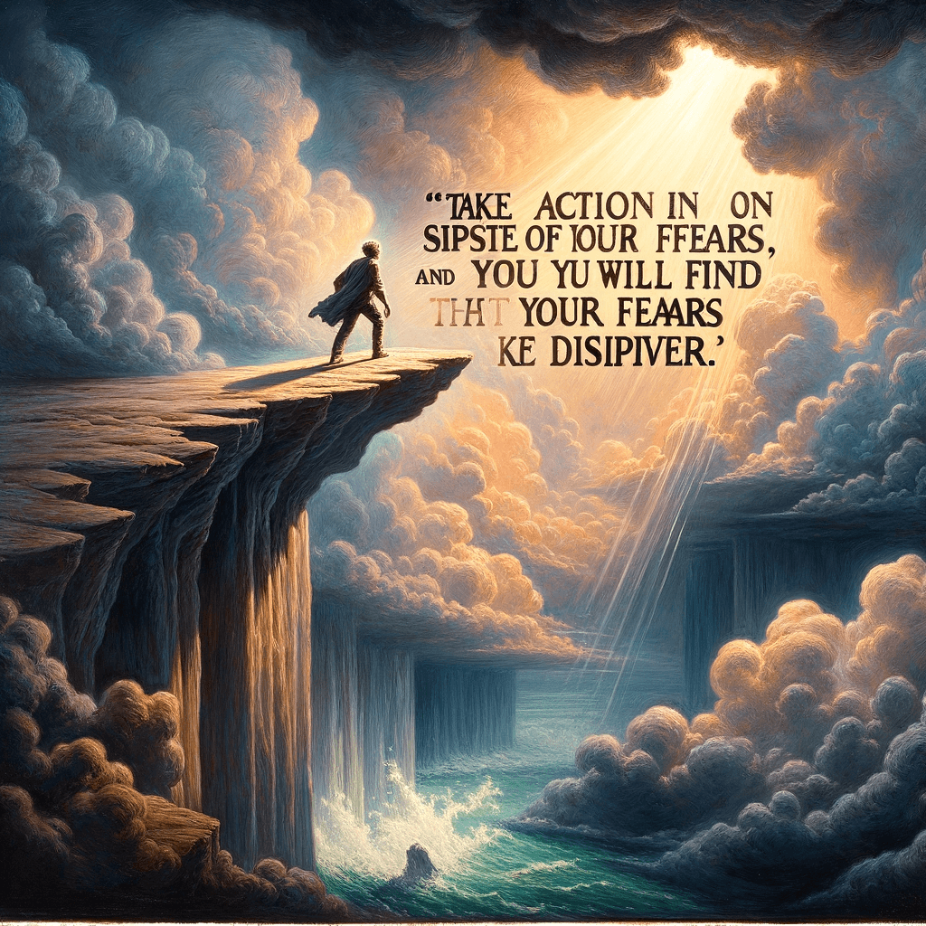 Take action in spite of your fears, and you will find that your fears will disappear. — Tony Robbins, United States.