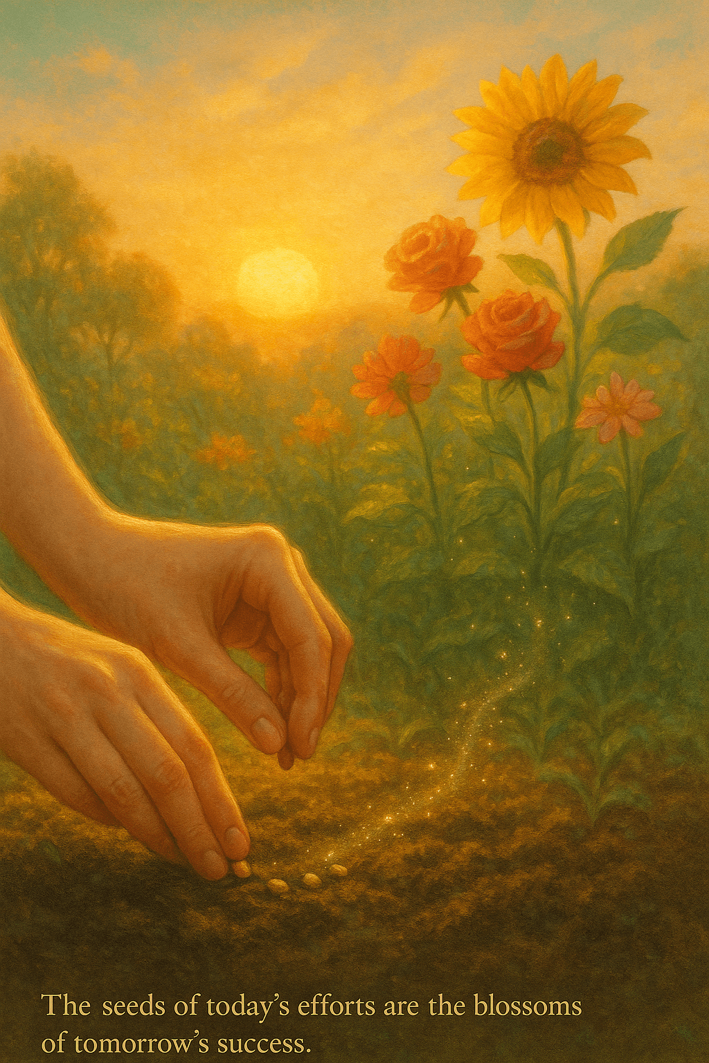 The seeds of today’s efforts are the blossoms of tomorrow’s success. — Rabindranath Tagore