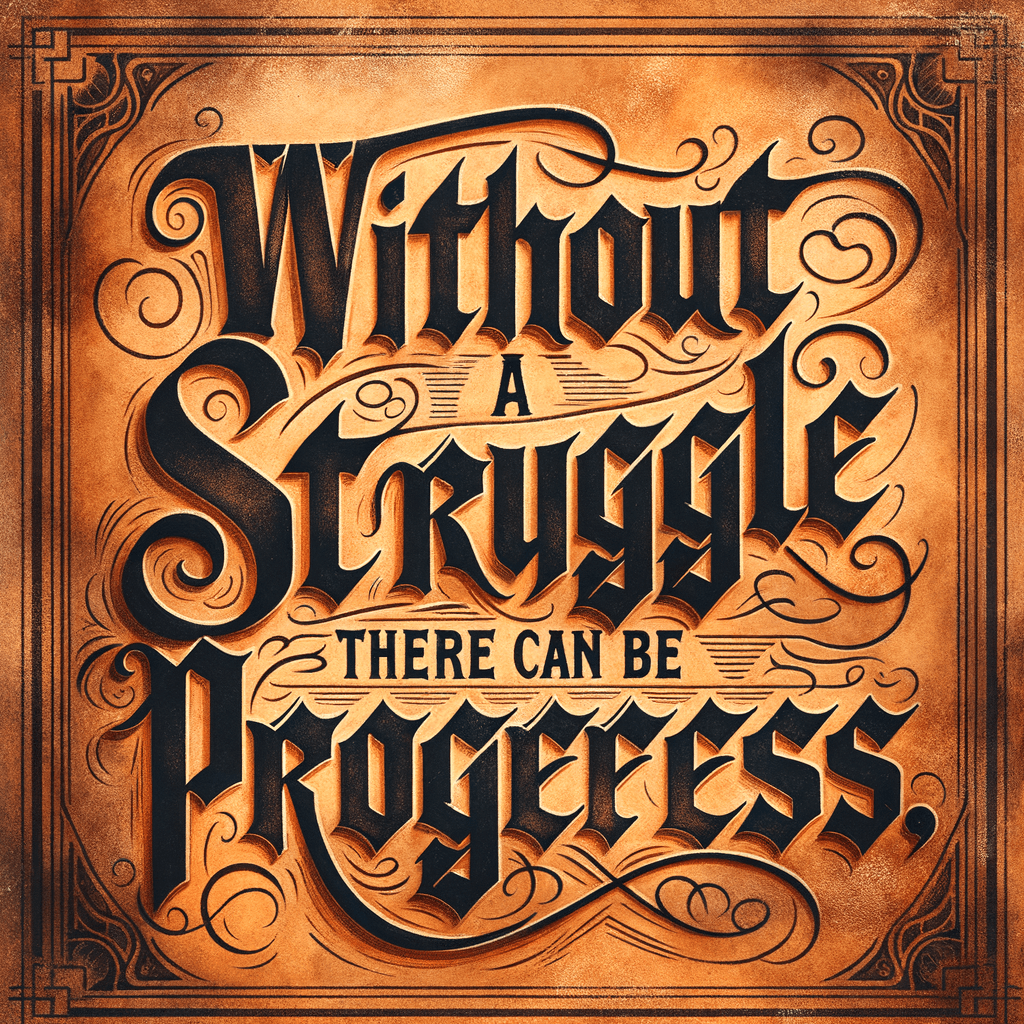 Sin lucha, no puede haber progreso. — Frederick Douglass