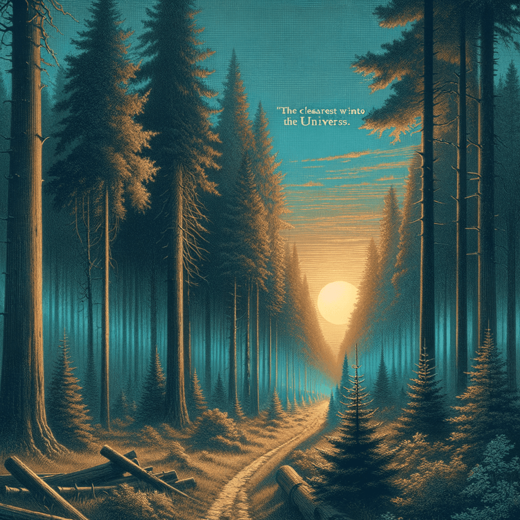 La manera más clara de acceder al Universo es a través de un bosque salvaje. - John Muir