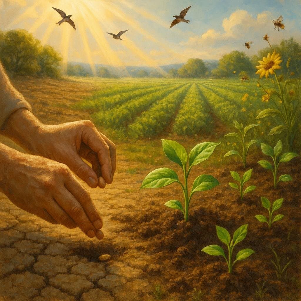 Reconectando con la Tierra: Nuestro Vínculo Fundamental Olvidar cómo cavar la tierra y cuidar el suelo es olvidarnos de nosotros mismos. — Mahatma Gandhi