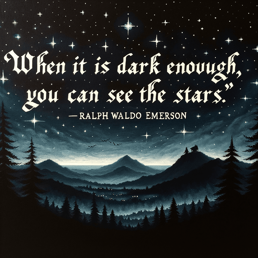 天够黑的时候,你就能看到星星。——拉尔夫·瓦尔多·爱默生