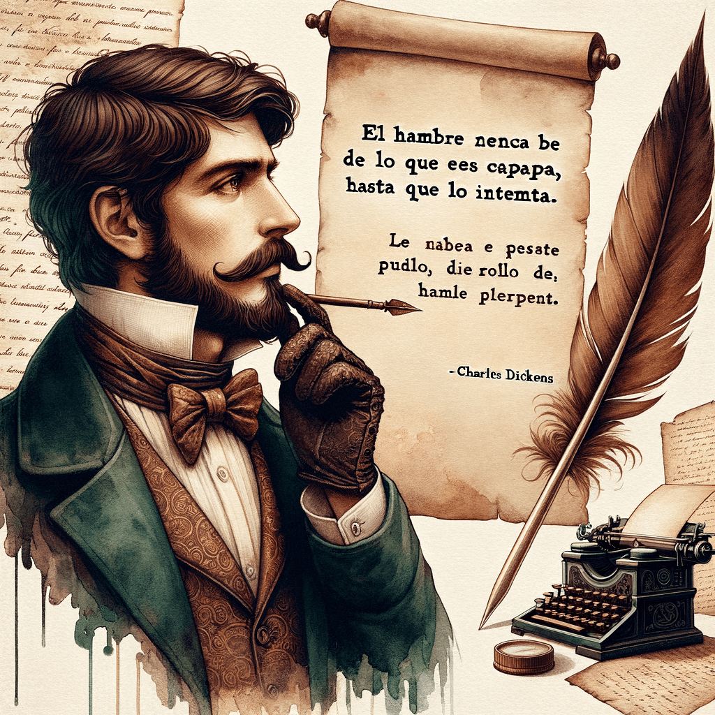 El hombre nunca sabe de lo que es capaz hasta que lo intenta. - Charles Dickens