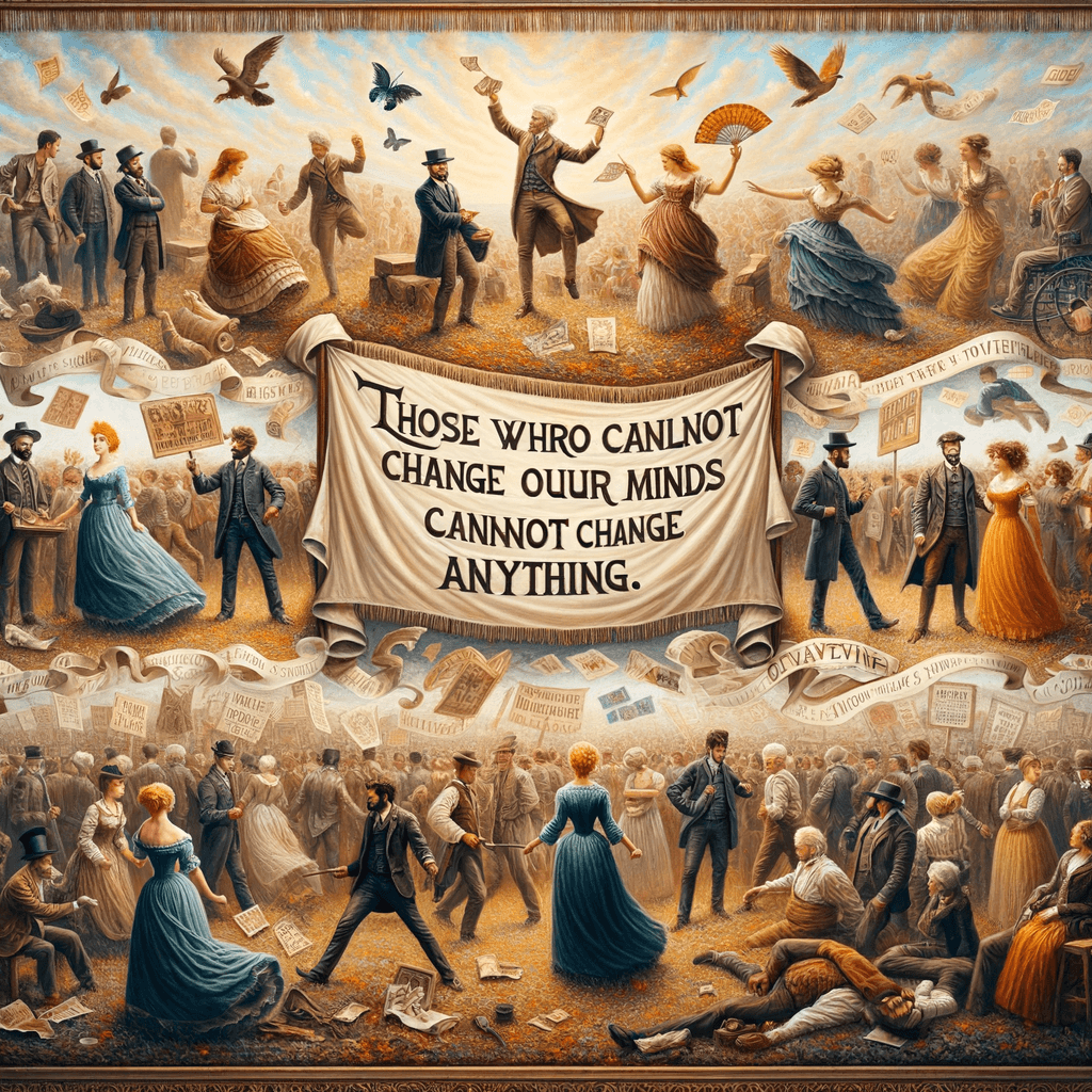 Quienes no pueden cambiar de opinión no pueden cambiar nada. — George Bernard Shaw