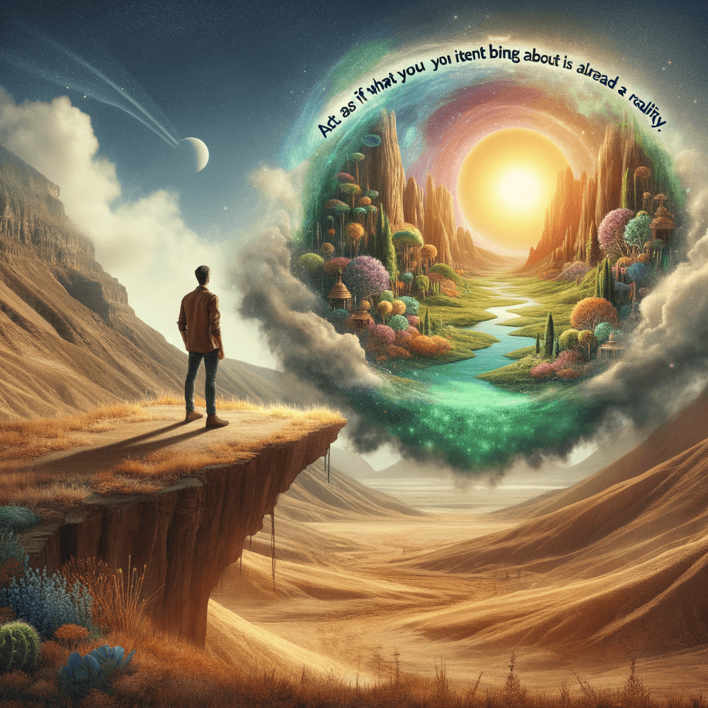 Act as if what you intend to bring about is already a reality. — Barbara W. Tuchman, United States.