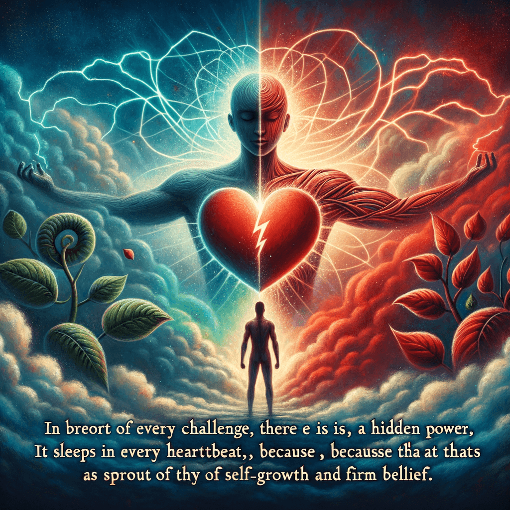 Frente a cada desafío, hay una fuerza latente. Duerme en cada latido del corazón, esperando ser despertada. Abraza cada contratiempo, porque es el brote del crecimiento personal y de la fe firme.