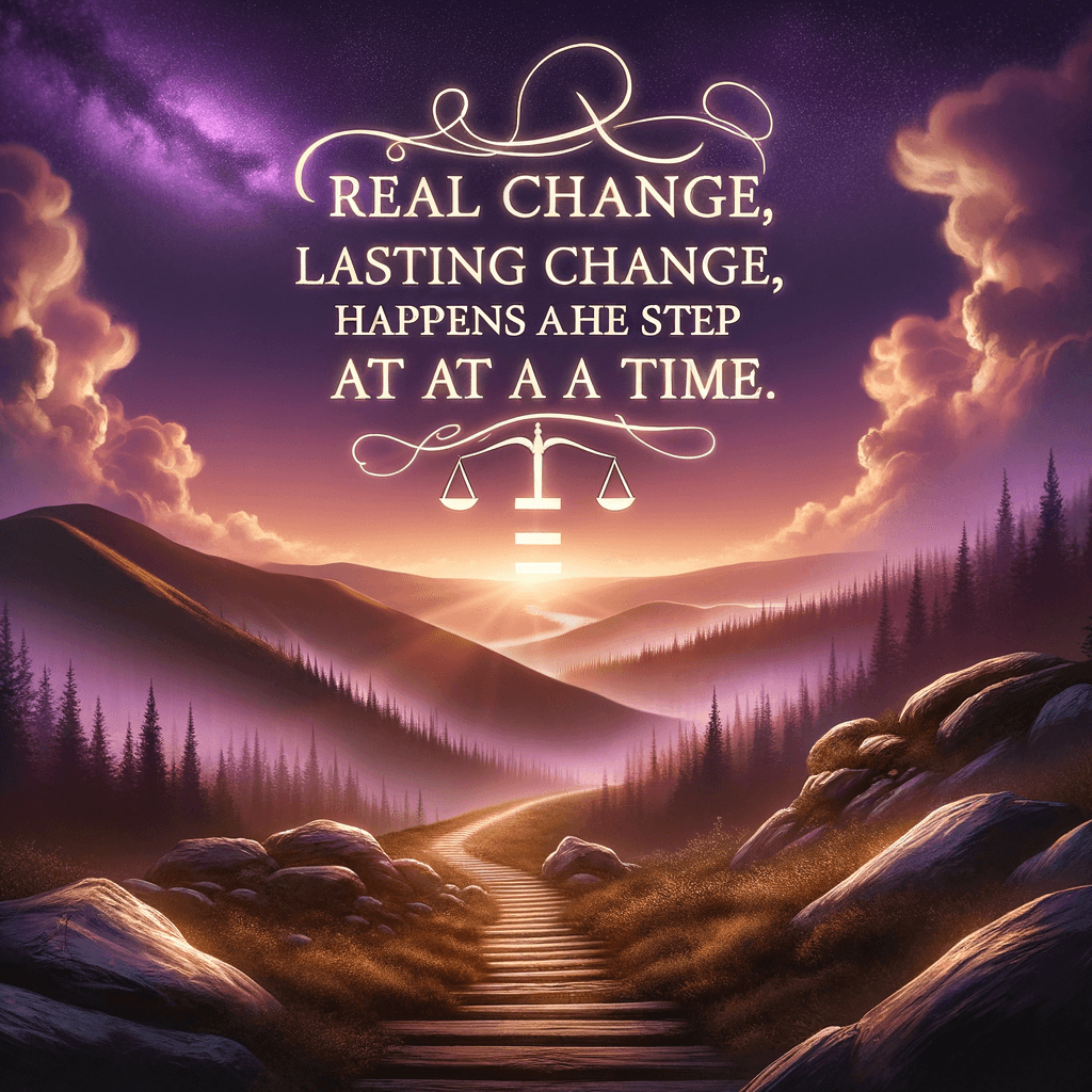 El cambio real, el cambio duradero, ocurre un paso a la vez. — Ruth Bader Ginsburg