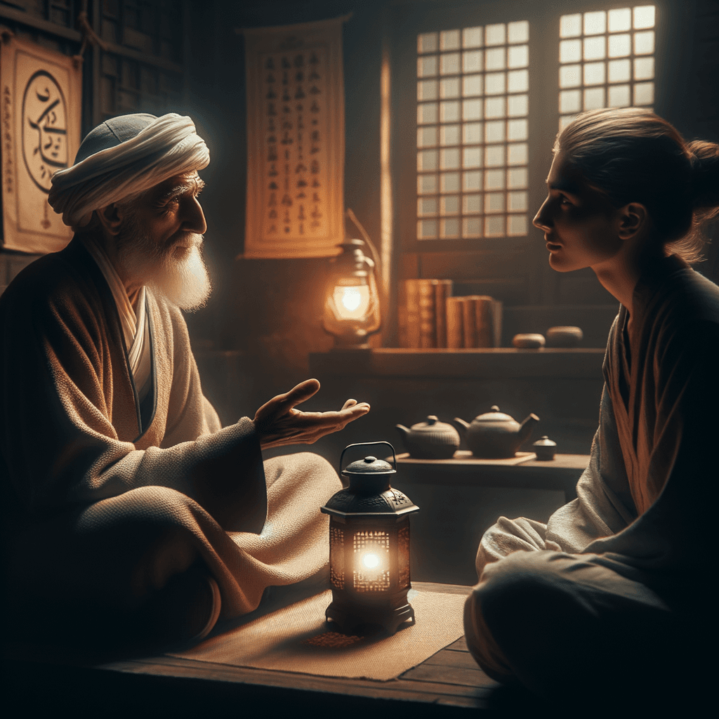 Una sola conversación al otro lado de la mesa con un hombre sabio es mejor que diez años de estudio. — Proverbio chino