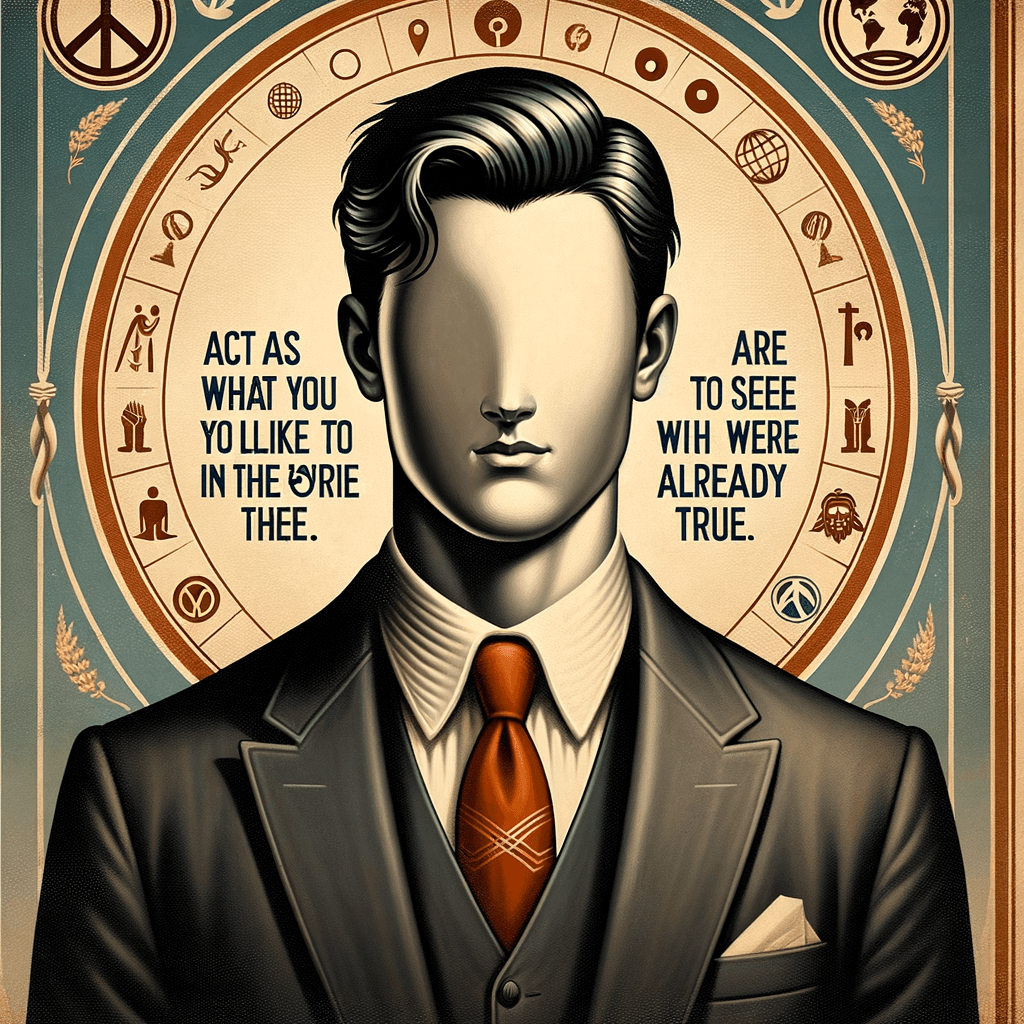 Actúa como si lo que te gustaría ver en el mundo ya fuera verdad. — Jerry O'Connell, Estados Unidos.