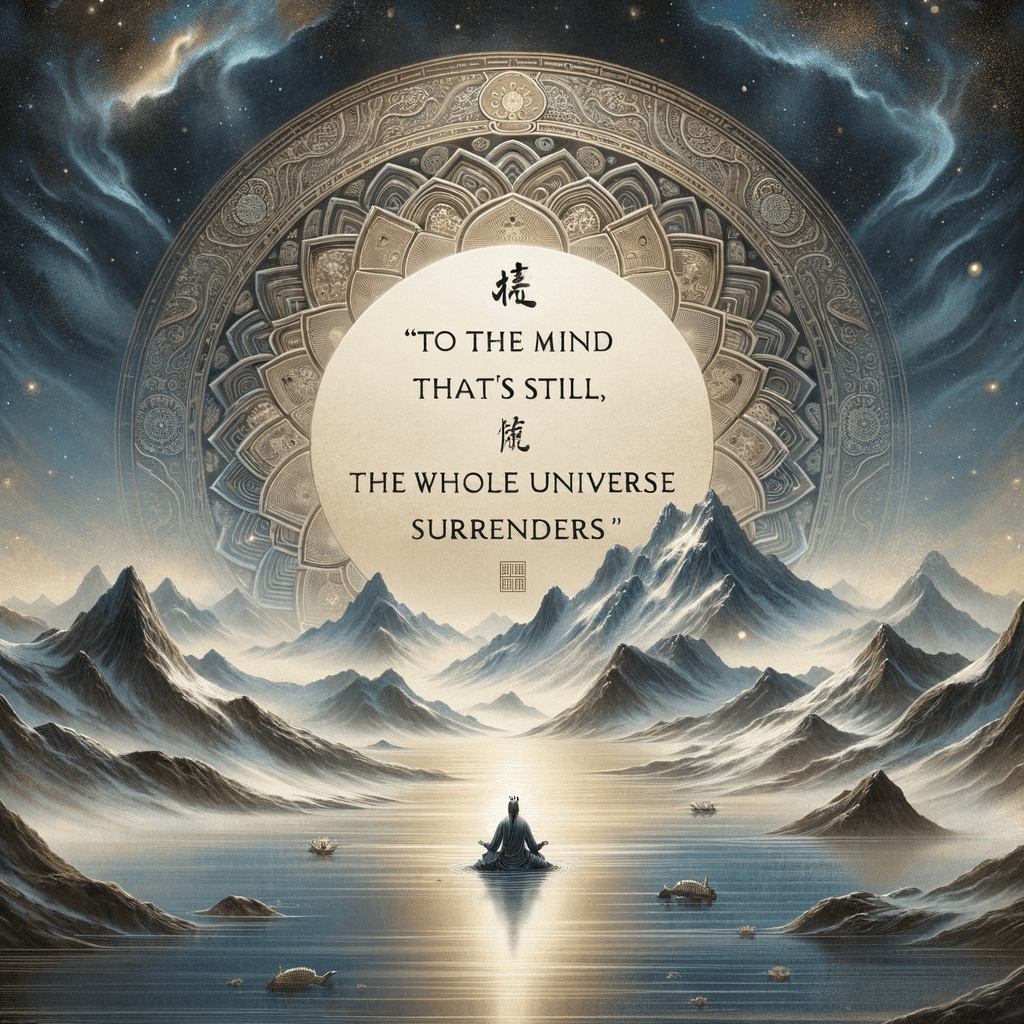 A la mente que está en calma, el universo entero se rinde. - Laozi