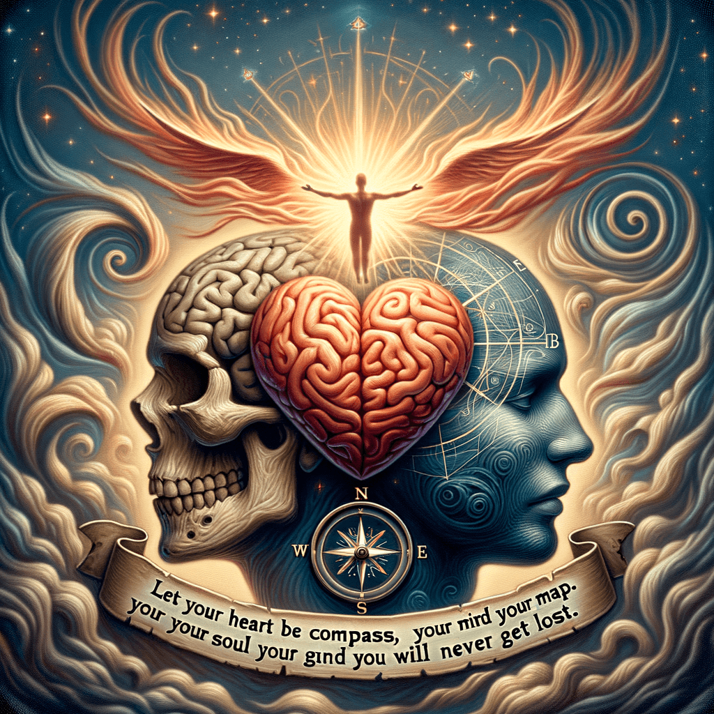 Let your heart be your compass, your mind your map, your soul your guide, and you will never get lost. — Unknown