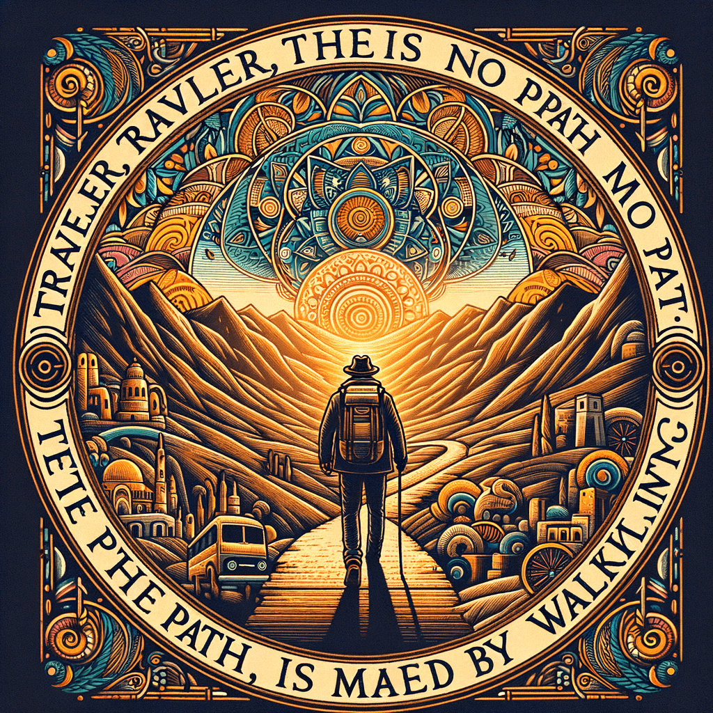 Traveler, there is no path; the path is made by walking. - Antonio Machado