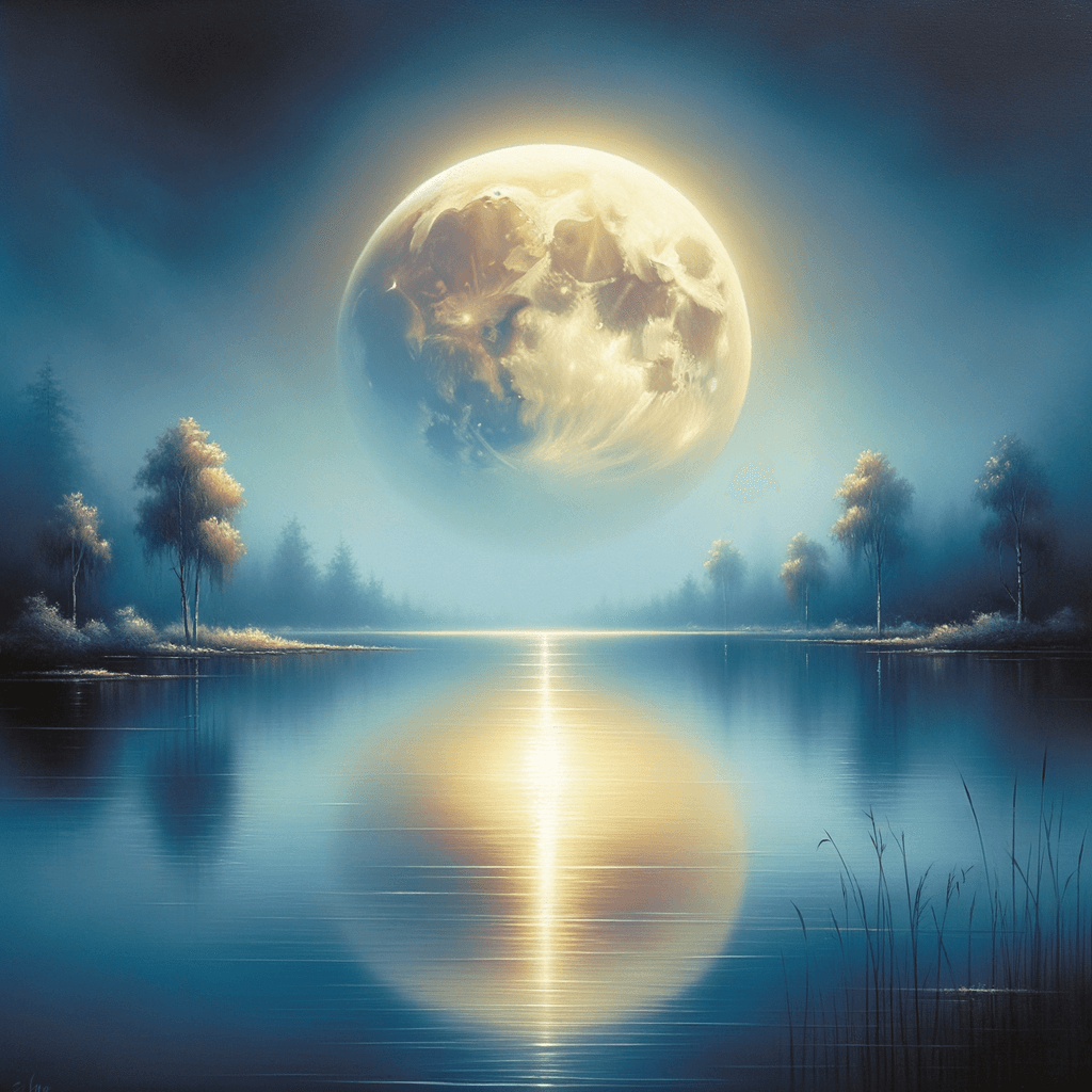 水中的月亮是一首无声的诗。