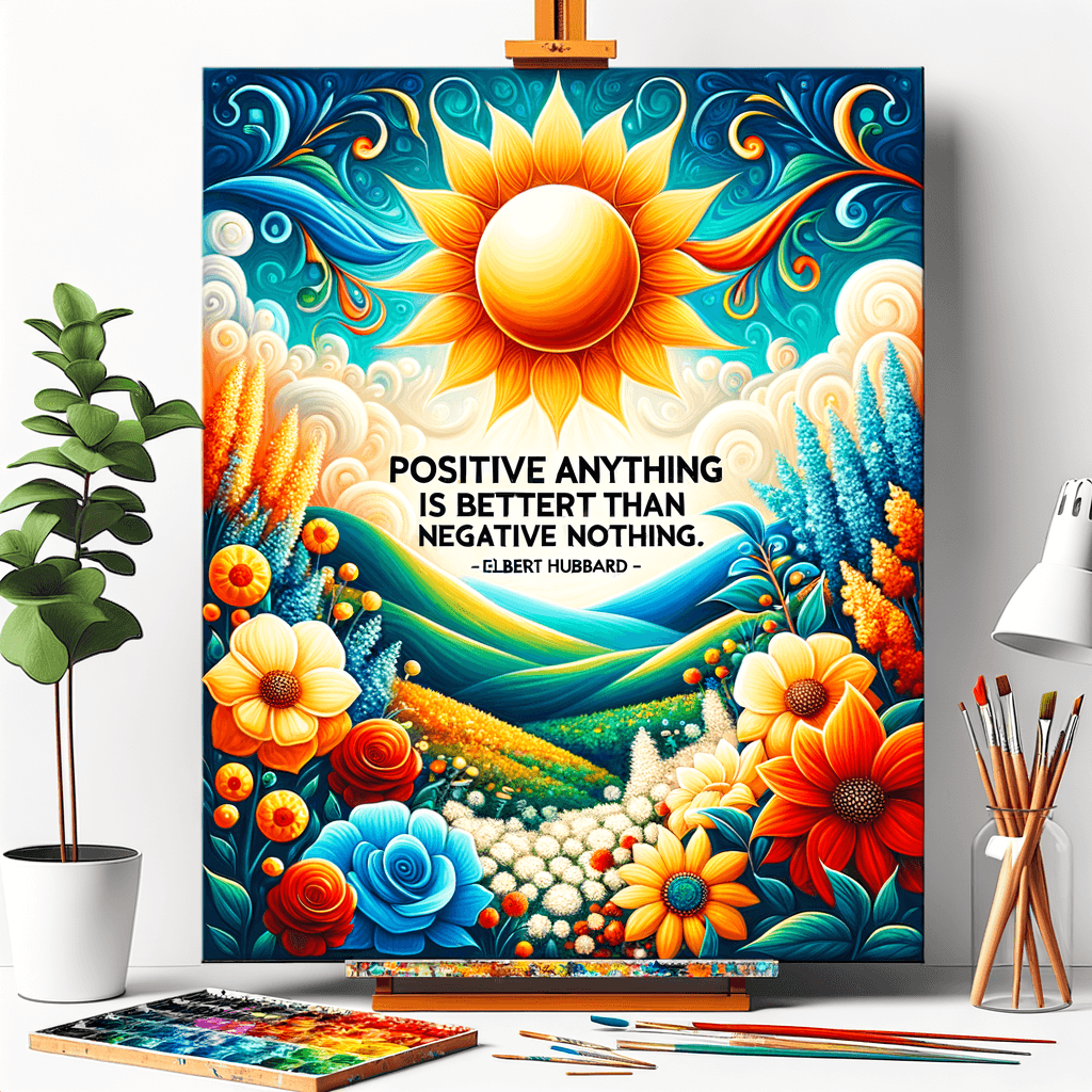 Algo positivo es mejor que nada negativo. — Elbert Hubbard