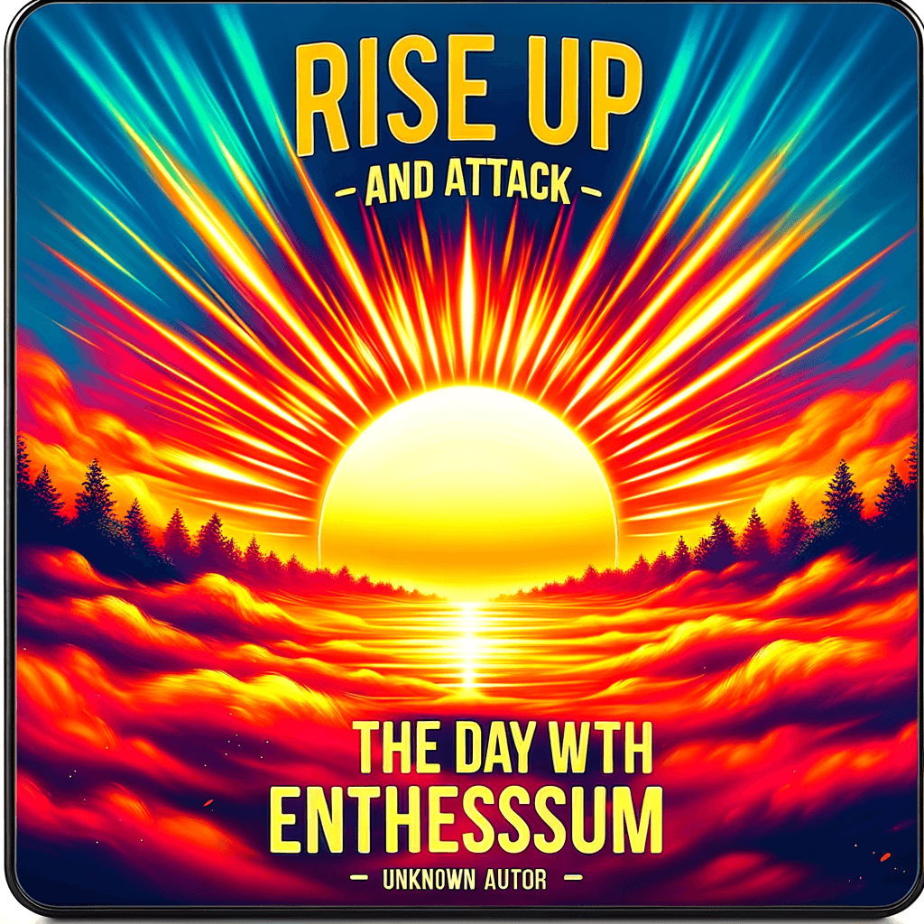 振作起来,以热情迎接新的一天。— 无名氏